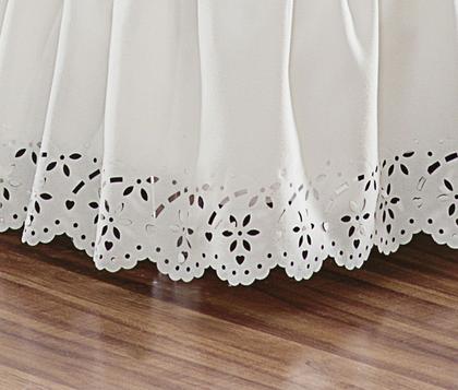 Imagem de Saia Box Casal King com Bordado Ultrassónico Elástico Toda Volta 01 Peças