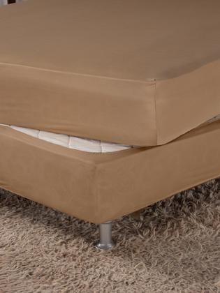 Imagem de Saia Box Fit King Capa para Cama Box com Elástico Malha 1 pç Lisa