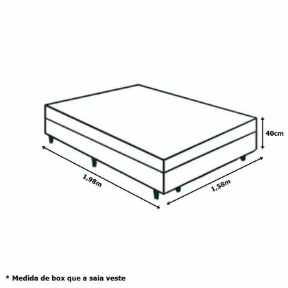 Imagem de Saia Box Fit Queen Capa para Cama Box com Elástico Malha 1 pç Lisa