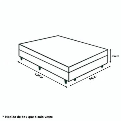 Imagem de Saia Box Fit Solteiro Capa para Cama Box com Elástico Malha 1 pç Lisa