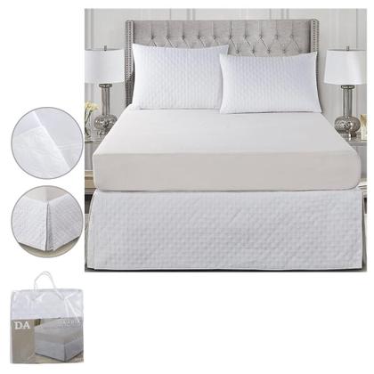 Imagem de SAIA BOX MATELASSADA ULTRASSONICO QUEEN (BRANCO) 1,6X2m
