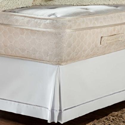 Imagem de Saia Box Ponto Palito Solteiro 2,23m x 1,56m Branco