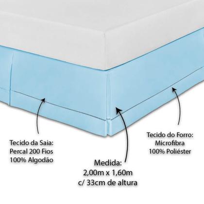 Imagem de Saia Box Queen 200 Fios Ponto Palito  100% algodao