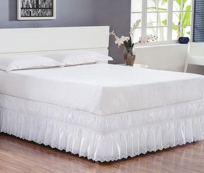 Imagem de Saia Box Solteiro Perolla Bordado Ultrassônico com Elástico por toda Volta