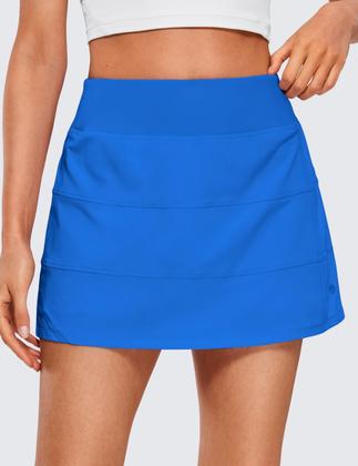 Imagem de Saia CRZ YOGA Azul Médio Cintura Alta Leve