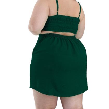 Imagem de Saia Curta Cintura Alta com Forro short em Diversas Cores e Estampas Modernas Tecido Plano duna e viscolinho G GG - 46