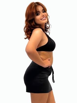 Imagem de Saia Curta Franzida Malha Saída de Praia