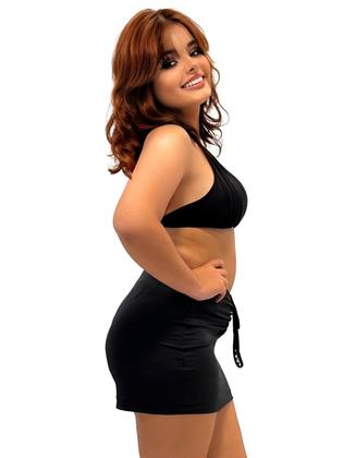 Imagem de Saia Curta Franzida Malha Saída de Praia