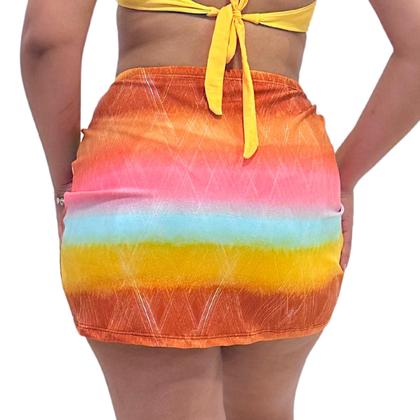 Imagem de Saia Curta Franzida Malha Saída de Praia