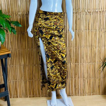 Imagem de Saia Dança do Ventre Midi com Fenda Aberta Estampada  - SMFA-3
