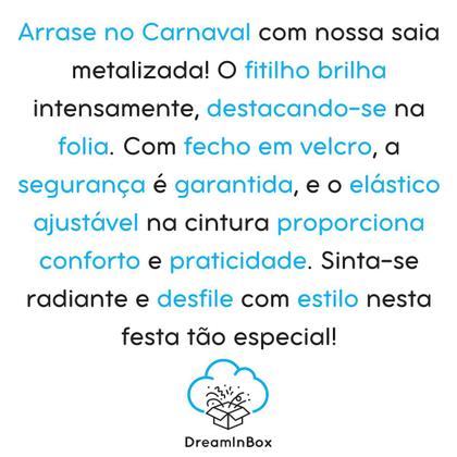 Imagem de Saia de fitas metalizadas fitilho metaloide carnaval brilho