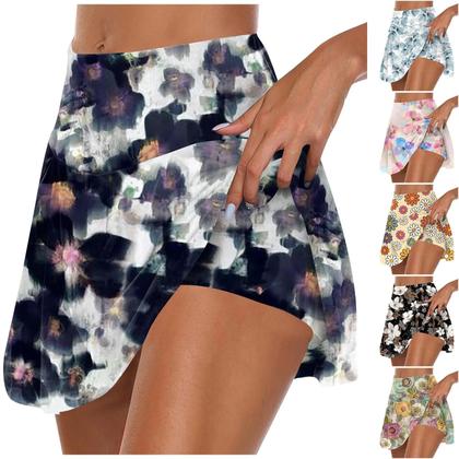 Imagem de Saia De Tênis Plissada E Elástica Para Mulheres, Saia De Yoga E Golfe Com Shorts Internos