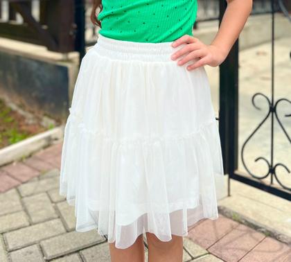 Imagem de Saia de tule com babado shorts e forro momi