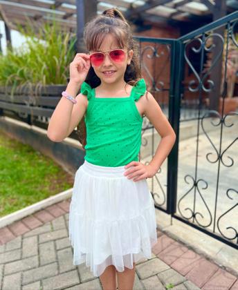 Imagem de Saia de tule com babado shorts e forro momi