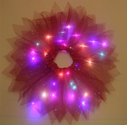 Imagem de Saia De Tule Com Led Colorido Infantil c/Bateria