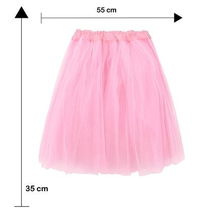 Imagem de Saia de Tule Rosa Adulto Infantil 35 Cm Ballet Carnaval Festa Junina