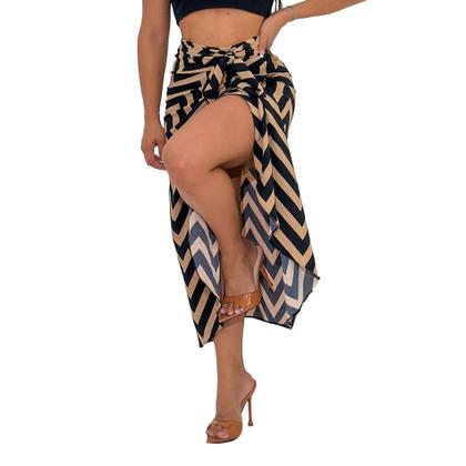 Imagem de Saia Envelope Estampada Feminino Forrada Zig Zag Transpassada Poa Pareo Geometrica 2622
