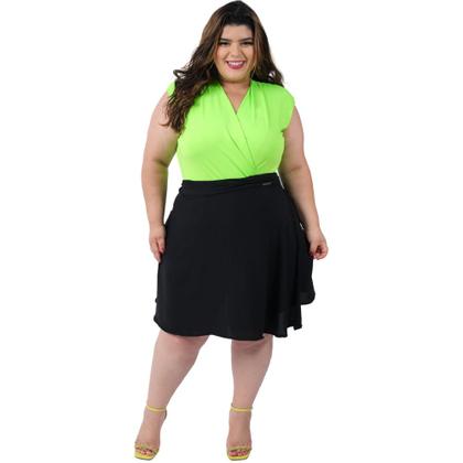 Imagem de Saia Envelope Transpassada Curta Feminina Moda Plus Size