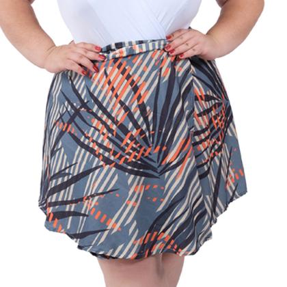 Imagem de Saia Estampada Envelope Transpassada Curta Moda Feminina
