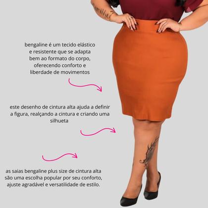 Imagem de Saia Evangélica Plus Size Caramelo