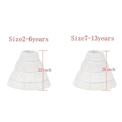 Imagem de Saia Infantil de Crinolina com 3 Aros, Renda e Cintura Elástica - Branca