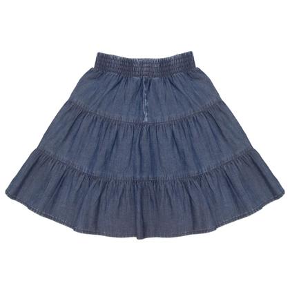 Imagem de Saia Infantil Look Jeans Babado Jeans