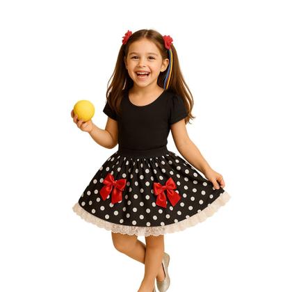 Imagem de Saia Junina Infantil Festa Junina Caipira Luxo São João Arraia Caipirinha Menina Quermesse Quadrilha