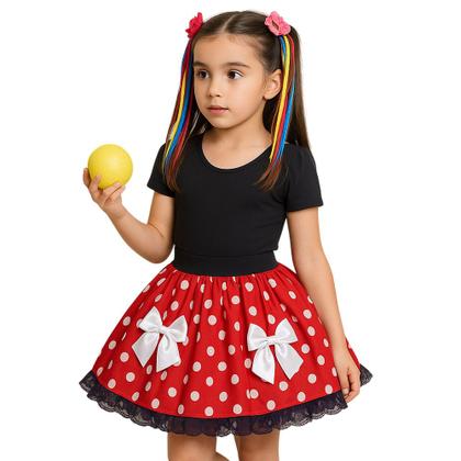 Imagem de Saia Junina Infantil Festa Junina Caipira Luxo São João Arraia Caipirinha Menina Quermesse Quadrilha