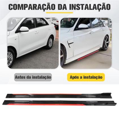 Imagem de Saia Lateral Regulável Black Piano com Vermelho Polo Onix GM