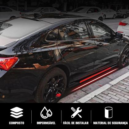 Imagem de Saia Lateral Regulável Black Piano com Vermelho Polo Onix GM