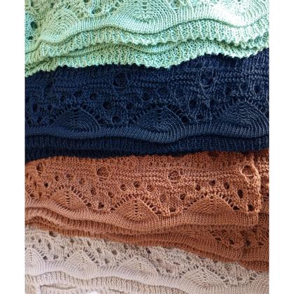 Imagem de Saia Longa Boho Chic Moda Feminina Tricô Hippie