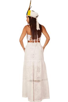 Imagem de Saia Longa Broderie Branca Yacamim G6