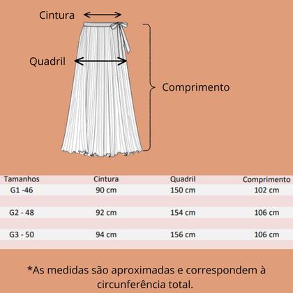 Imagem de Saia Longa Cintura Alta Plus Size Alfaiataria Bolso e Ziper 