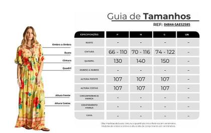 Imagem de Saia Longa Com Elástico Na Cintura Amarelo Estampado Yacamim A7