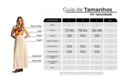 Imagem de Saia Longa De Linho Evasê Bege Bordada Yacamim I8