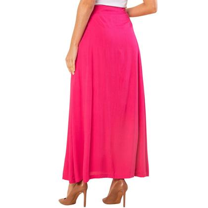 Imagem de Saia Longa Moda Evangélica Viscolinho Lisa Com Ziper Lateral