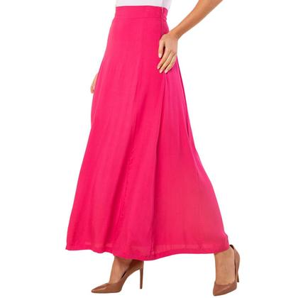 Imagem de Saia Longa Moda Evangélica Viscolinho Lisa Com Ziper Lateral