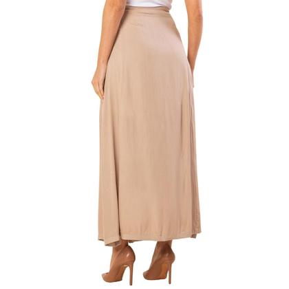 Imagem de Saia Longa Moda Evangélica Viscolinho Lisa Com Ziper Lateral