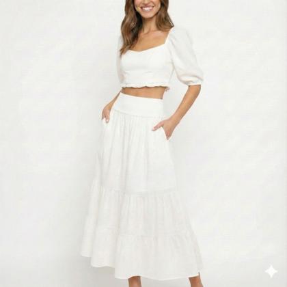 Imagem de Saia longa Três Marias Elegante para Noites de Gala Casamento Civil