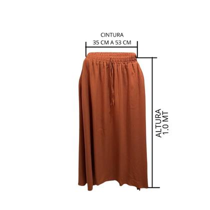 Imagem de Saia Luxo Confort forrada com Fenda e bolso elástico 8 cm