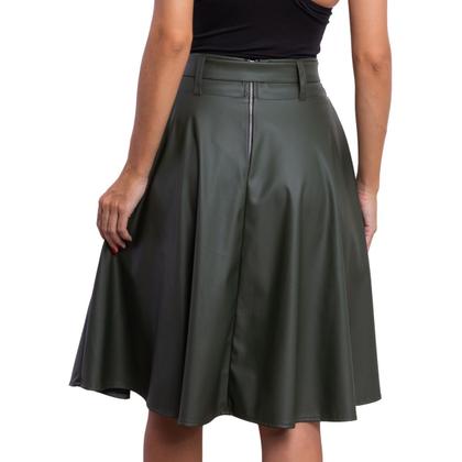 Imagem de Saia material sintético Rodada Social com Cinto Removível