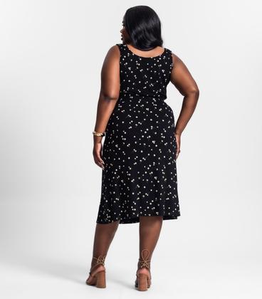Imagem de Saia Mdi Plus Size Estampada Secret Glam Preto