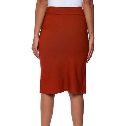 Imagem de Saia Midi Babado Com Botões e Bolso Bengaline Moda Evangélica