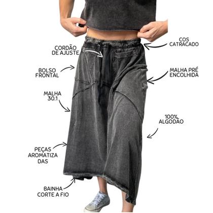 Imagem de Saia midi estonada