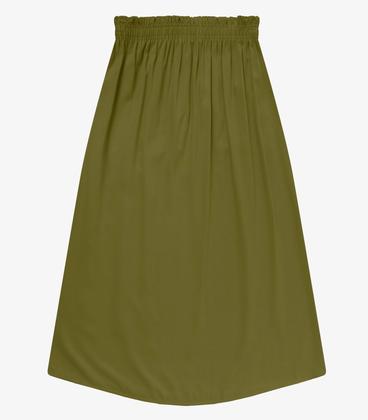 Imagem de Saia Midi Feminina Em Viscose Sarjada Rovitex Verde
