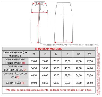 Imagem de Saia midi linho