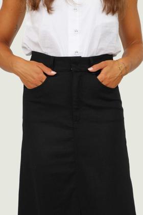 Imagem de Saia midi linho