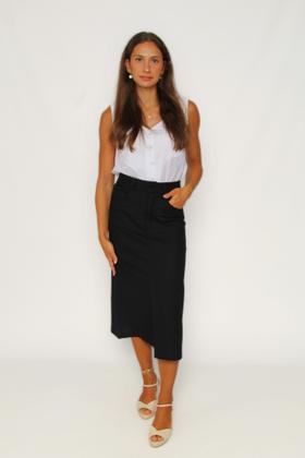 Imagem de Saia midi linho