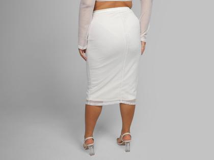 Imagem de Saia Midi Vista Magalu x Letticia Munniz Malha Mesh