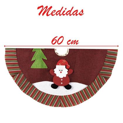 Imagem de Saia Para Árvore De Natal Temática Vermelha Papai Noel 60cm